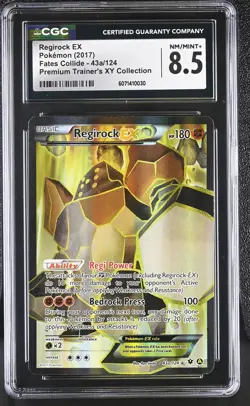 CGC 8.5 Regirock EX Fates Collide 43a/124 Pokemon Card - Image 1