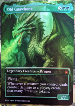 Old Gnawbone FOIL Proxy Playtest Card with Custom Fantasy Dragon Art Design - Image 1