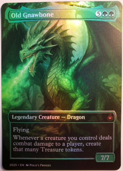 Old Gnawbone FOIL Proxy Playtest Card with Custom Fantasy Dragon Art Design - Image 2