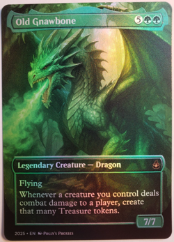 Old Gnawbone FOIL Proxy Playtest Card with Custom Fantasy Dragon Art Design - Image 3