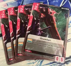 Gundam Card Game Dual Impact Rare Gwadan GD02-125 Playset Of 4 - Image 1