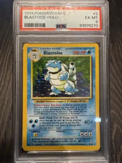 Pokemon TCG Blastoise Base Set Holo Rare Card 2/102 PSA 6 - Image 3