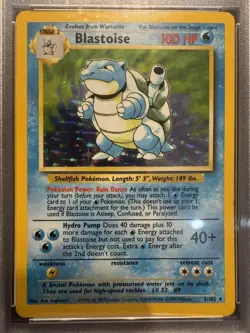 Pokemon TCG Blastoise Base Set Holo Rare Card 2/102 PSA 6 - Image 5
