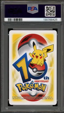 Pokemon 10th Ann. Playing Cards Cubone/Marowak Yellow 4 of Hearts PSA 8 - Image 2