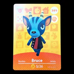Bruce #389 - Amiibo Nintendo Card - Animal Crossing Series 4 - Image 1