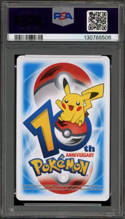 Pokemon 10th Ann. Playing Cards Elekid/Electabuzz Blue 5 of Spades PSA 10 - Image 2