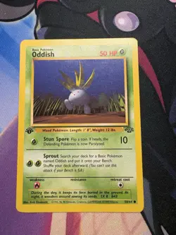 Pokemon TCG Oddish Jungle 1st Edition Common Card 58/64, Regular - Image 1