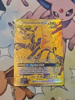 Pokemon card Pikachu & Zekrom GX #SM248 SM Promos - Image 1