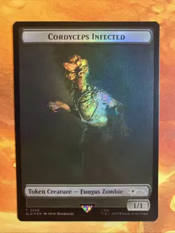 MTG Rainbow Foil Cordyceps Infected Token Secret Lair: X The Last of Us Part II! - Image 1