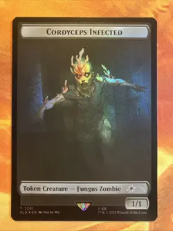 MTG Rainbow Foil Cordyceps Infected Token Secret Lair: X The Last of Us Part I! - Image 1