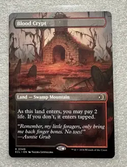 Blood Crypt (Borderless) Rare MTG Lorwyn Eclipsed Land Swamp Mountain R 0349 - Image 1