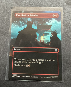 2025 MTG Avatar: The Last Airbender -Fire Nation Attacks- Borderless FOIL TLA029 - Image 1