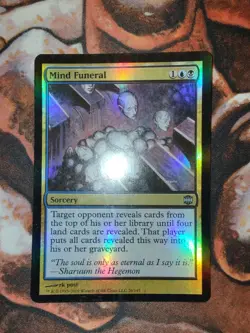 NM FOIL Mind Funeral Alara Reborn ARB MTG Magic the Gathering 1st Edition - Image 1