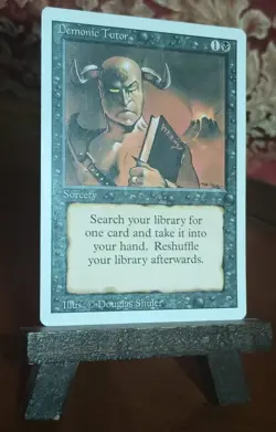 1994 MAGIC THE GATHERING MTG DEMONIC TUTOR REVISED EDITION Near Mint - Image 1