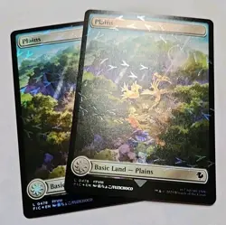 MTG 10 Chocobo Track Textured FOIL Lands 2x Island Swamp Mountain Plains Forest - Image 2