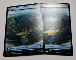 MTG 10 Chocobo Track Textured FOIL Lands 2x Island Swamp Mountain Plains Forest - Image 3