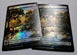 MTG 10 Chocobo Track Textured FOIL Lands 2x Island Swamp Mountain Plains Forest - Image 4