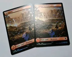 MTG 10 Chocobo Track Textured FOIL Lands 2x Island Swamp Mountain Plains Forest - Image 5