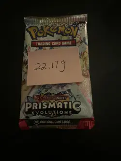22.17g HEAVY Prismatic Evolutions Pokemon Sealed Booster Pack New God PackUU! - Image 3