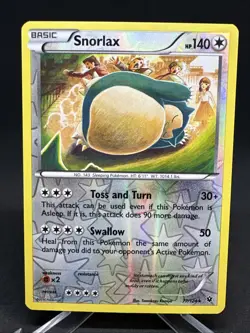 2016 Pokemon TCG Snorlax 77/124 XY Era Fates Collide Reverse Holo Komiya - Image 2