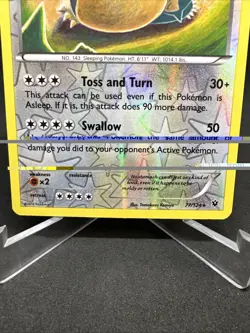 2016 Pokemon TCG Snorlax 77/124 XY Era Fates Collide Reverse Holo Komiya - Image 4