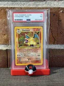Pokemon 1999 Charizard #4 Holo Base Set PSA 7 - Image 1
