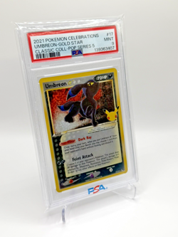 2021 POKEMON CELEBRATIONS CLASSIC COLLECTION #17 UMBREON-GOLD STAR PSA 9 - Image 1