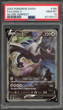 Pokemon Lugia V Silver Tempest Full Alt Art #186 PSA 10 Gem Mint - Image 1