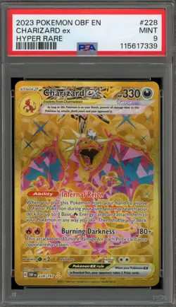 Pokemon Charizard ex Obsidian Flames Hyper Rare #228 PSA 9 Mint - Image 1