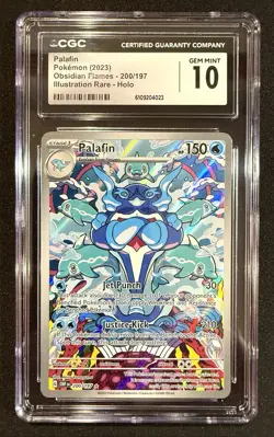 Palafin Illustration Rare Pokemon SV03: Obsidian Flames CGC 10 Gem Mint - Image 1