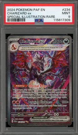 Pokemon Charizard ex Paldean Fates Special Illustration Rare #234 PSA 9 Mint - Image 1