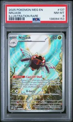 Ninjask *PSA 8* Illustration Rare *Mega Evolution* #137 * Pokemon - Image 1