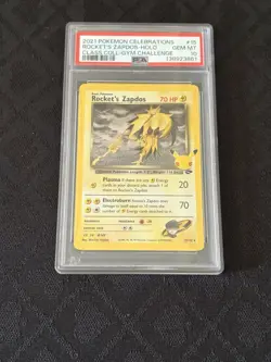2021 Pokemon Celebrations Rockets Zapdos Holo #15 PSA 10 - Image 1