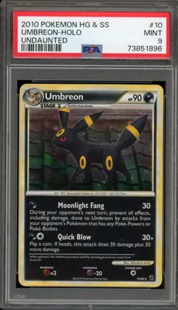 Pokemon Umbreon Undaunted Holo Rare #10 PSA 9 Mint - Image 1