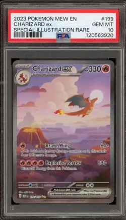 Pokemon Charizard ex 151 MEW EN Special Illustration Rare #199 PSA 10 Gem Mint - Image 1