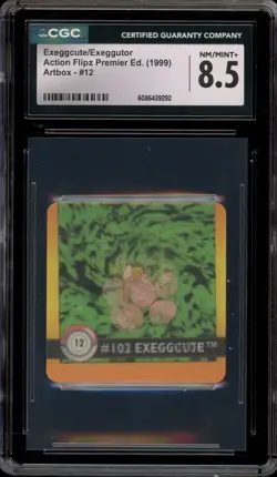 Pokemon Exeggcute/Exeggutor Artbox Action Flipz Premier Edition #12 CGC 8.5 - Image 1
