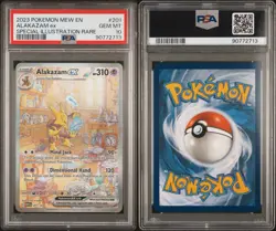 2023 POKEMON MEW EN-151 SPECIAL ILLUSTRATION RARE #201 ALAKAZAM EX PSA 10 - Image 3