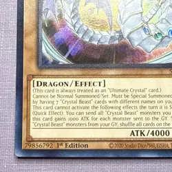 YuGiOh Rainbow Dragon 1st SDCB-EN041 Legend of the Crystal Beasts - Image 4