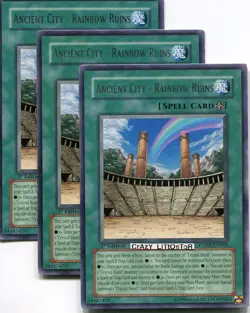 3 X YU-GI-OH ANCIENT CITY - RAINBOW RUINS 1ST ED SILVER RARE N/MINT FOTB-EN045 - Image 1