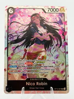 Nico Robin OP12-087 Super Rare Foil One Piece TCG LOTM English NM - Image 1