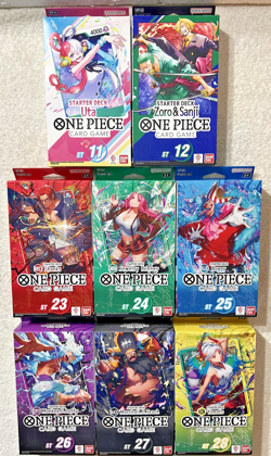 ONE PIECE STARTER DECKS ST11 ST12 ST23 - ST28 **NEW SEALED** - Image 1