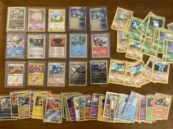 Pokemon Card Bundle 90ish Cards Mix Of Vintage & Modern, LP To Mint - Image 1