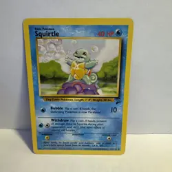 Pokemon TCG Squirtle Base Set 2 Unlimited Common Card 93/130 - Image 1
