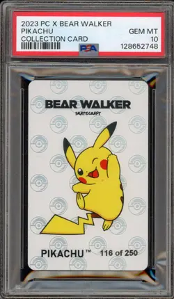Pokemon Pikachu PC X Bear Walker Coll. Card Serialized 116 of 250 PSA 10 - Image 1
