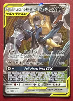 Pokemon TCG Lucario & Melmetal GX Tag Team Unbroken Bonds Card 120/214 2019 - Image 1