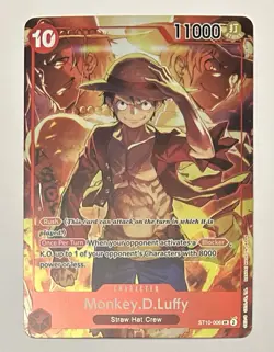 Monkey.D.Luffy One Piece CARD Treasure Booster Promo ST10-006 SR - Image 1