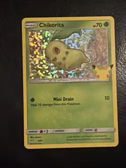 Pokemon Chikorita Holo McDonald's 2021 Promo Card 2/25 Celebration - Image 1