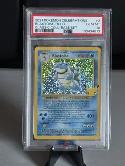 Pokemon TCG Blastoise Celebrations Classic Collection Card 2/102, PSA 10 - Image 1