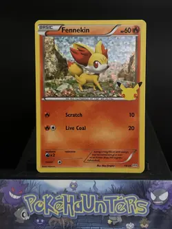 Pokemon Card Fennekin 14/25 Holo 25th Anniversary Mcdonalds NM - Image 1