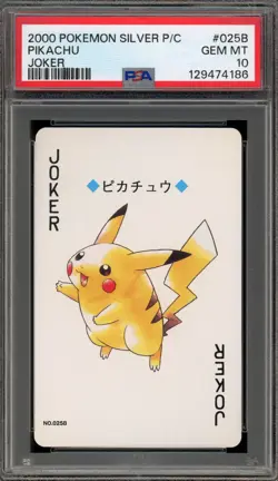 Pokemon Silver Playing Cards Pikachu Joker #025B PSA 10 Gem Mint - Image 1